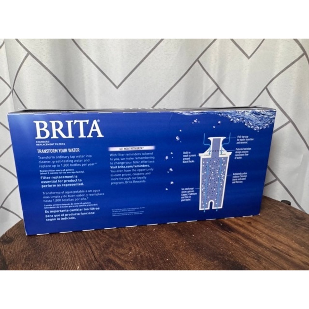 Brita NEW 4 pack Standard Replacement Water Pitcher Filters Filtration Water - Picture 5 of 7
